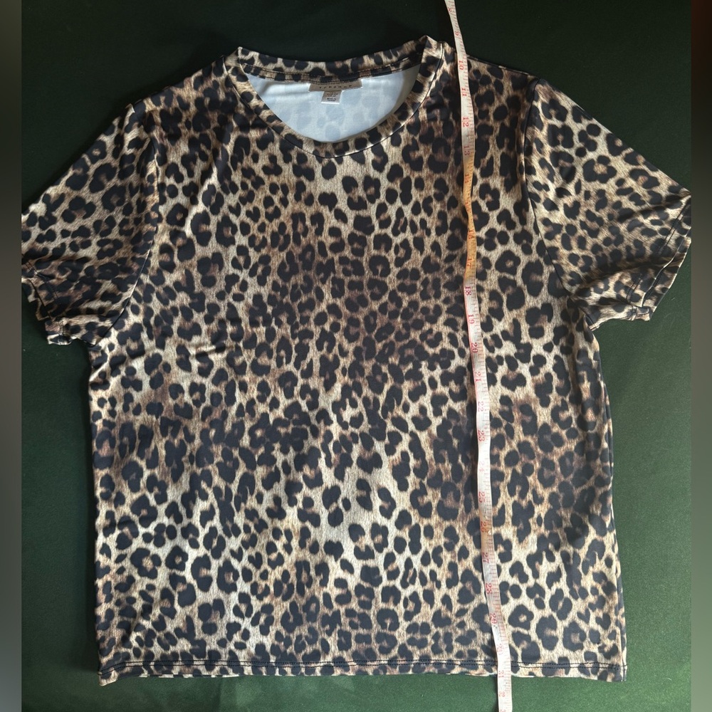 Topshop Leopard Print Short Sleeve Top